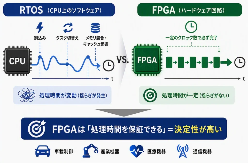 リアルタイムOSとFPGA、それぞれのリアルタイム性