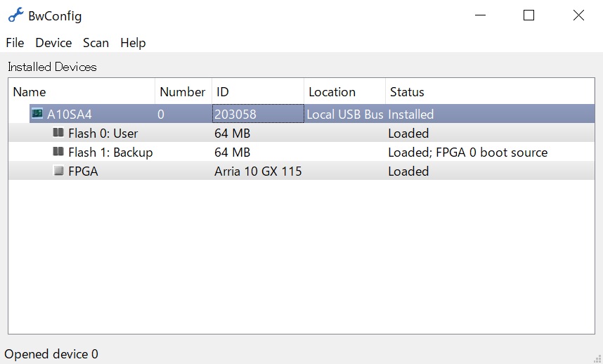 図15 Intel PACのConfiguration (Installed Device)