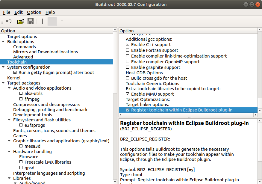 図 1 Buildroot_EclipseRegister